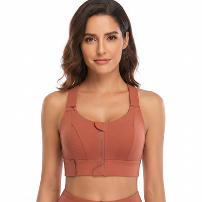 Front-Zip Support Bra
